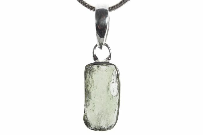 Green Moldavite Tektite Pendant ( g) - Czech Republic #353954